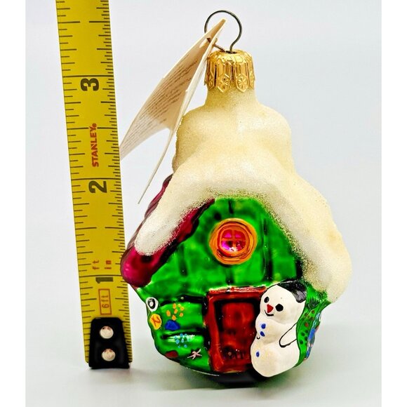 Christopher Radko Wee Berry House Snowman Christmas Ornament 3 inch 1996 - Picture 8 of 8